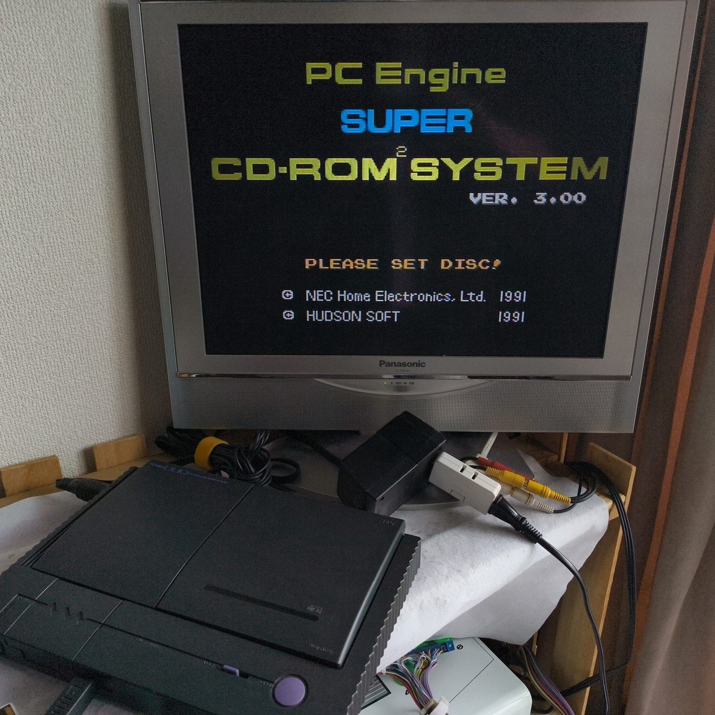 NEC PC Engine DUO Console HuCARD Works CD-ROM Not Reading Repair Junk, Japan