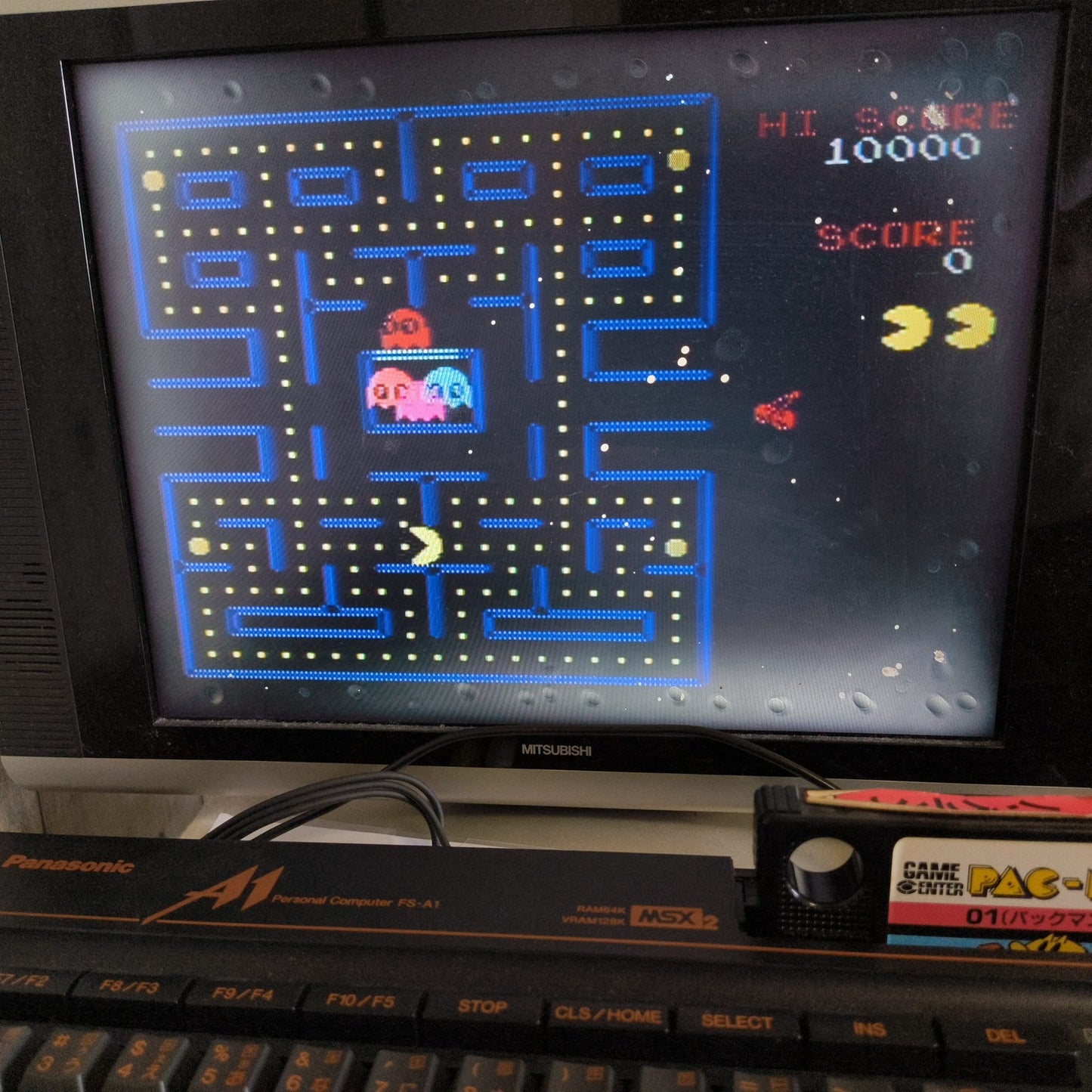 AC MAN PACMAN NAMCOT 1984 MSX /Game Cartrigde only, working, Japan