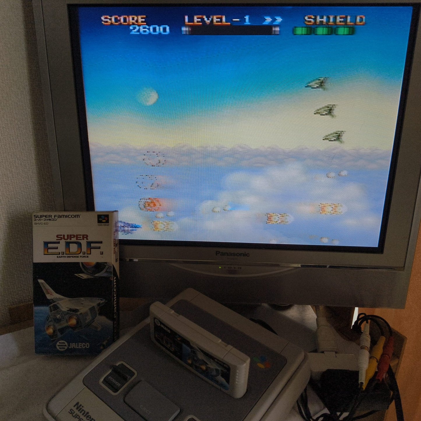 Super E.D.F. Earth Defense Force Nintendo Super Famicom Cart set, Working, Japan