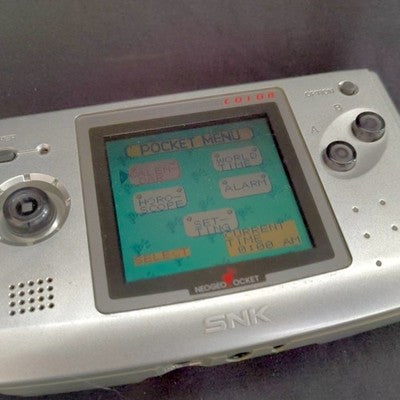 SNK Neo Geo Pocket Color Platinum Silver Handheld Console Working Complete Box