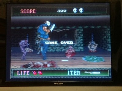 PCE Works Splatter House Reproduction FM Towns Marty Beat em up Game Working