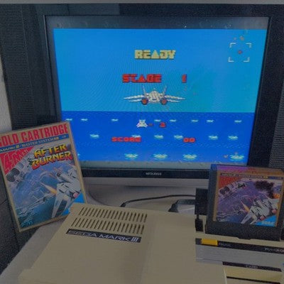 SEGA After Burner Mark III Master System Gold Cartridge 4M Complete Japan