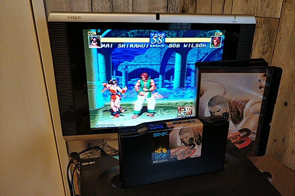 Fatal Fury 3 Garo Densetsu 3 SNK NEO GEO AES Cartridge, Manual Boxed set-h0804-