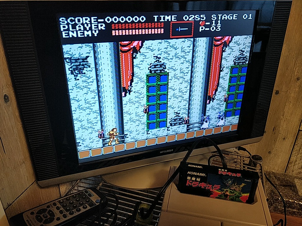 CASTLEVANIA Akumajo Dracula Famicom NES Cartridge only, working-h0111-