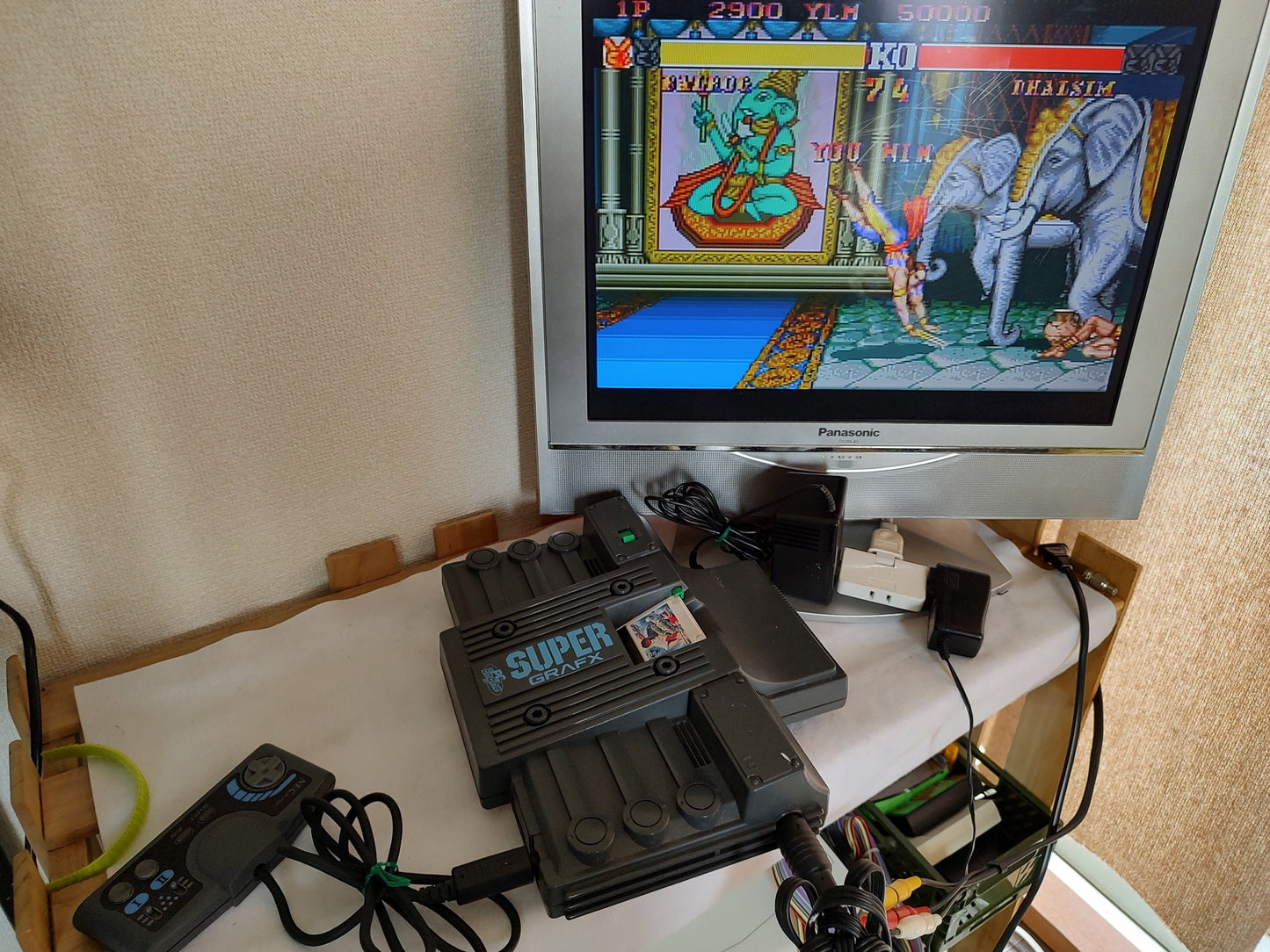 NEC PC Engine SuperGrafx PI-TG4 Console,w/Pad, PSU, AV cable, Box, Working-f1014