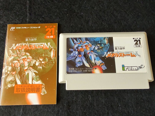 Juuryoku Soukou Metal Storm Nintendo FAMICOM(NES) Cartridge and Manual set-f1018