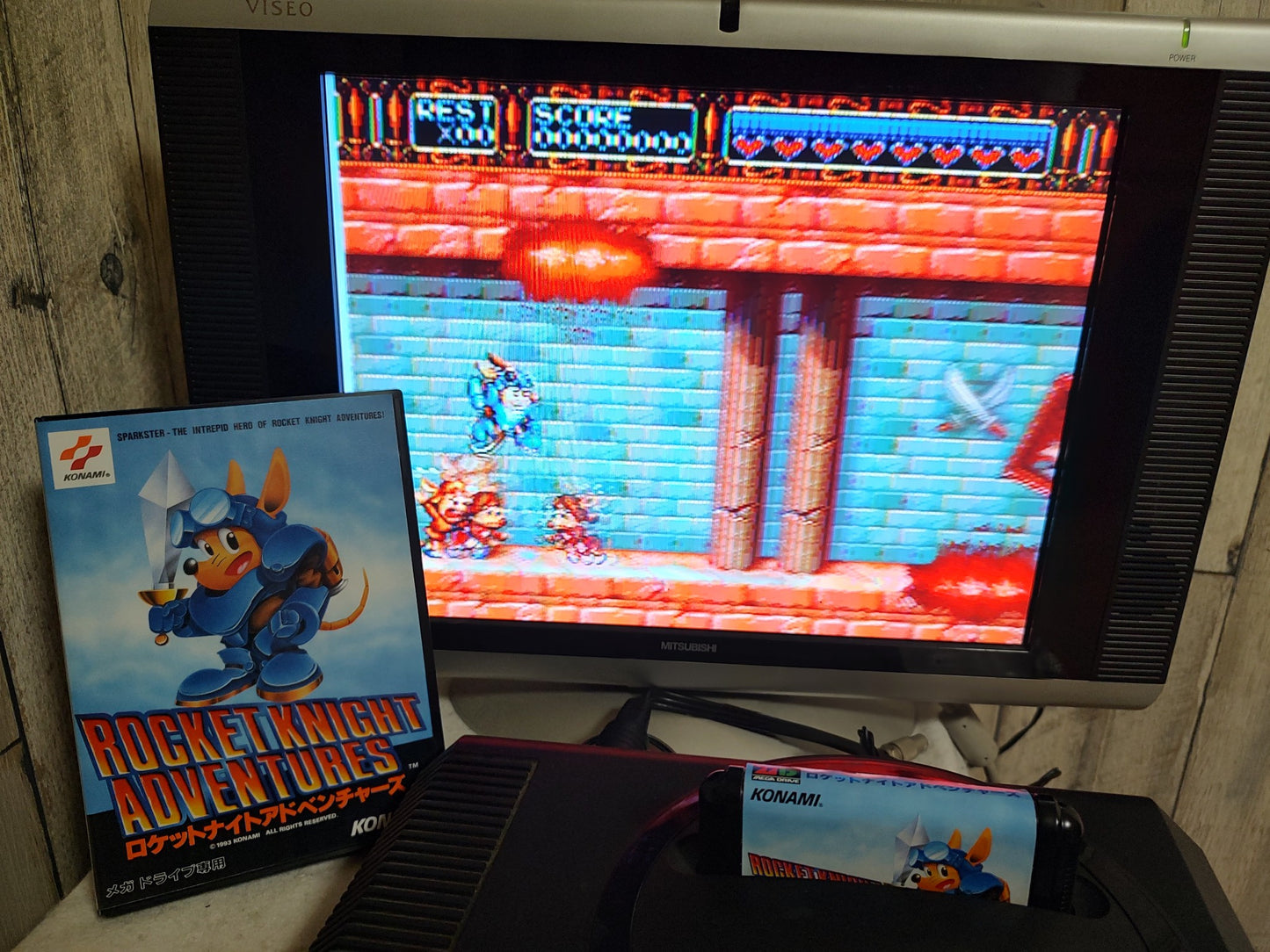 Rocket Knight Adventures SEGA MEGA DRIVE (Genesis ) w/Manual, Card, Box-g0301-