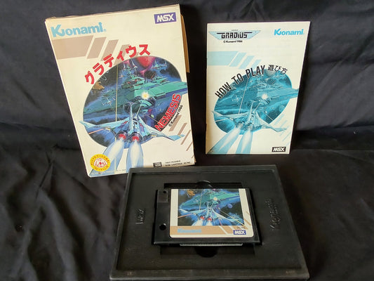 GRADIUS NEMESIS MSX/MSX2 Game Cartridge, Manual and Boxed set tested-g0415-