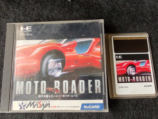 Moto Roader NEC PC Engine TurboGrafx-16 PCE Hu-card, w/Manual, Box-g0611-