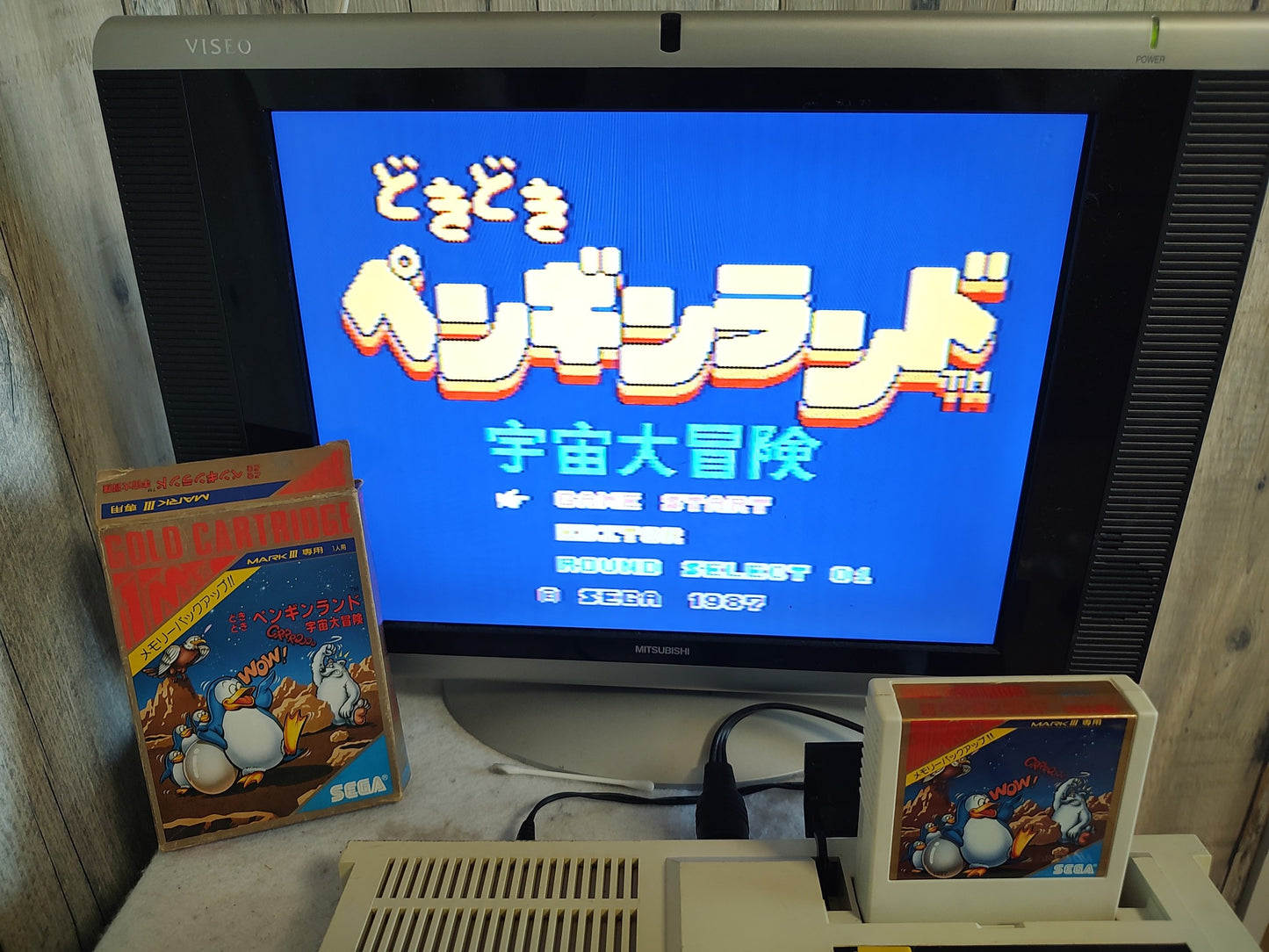 DokiDoki Penguin Land SEGA Master system MK-2000/Mark3 SG-1000 w/Box-g0729-