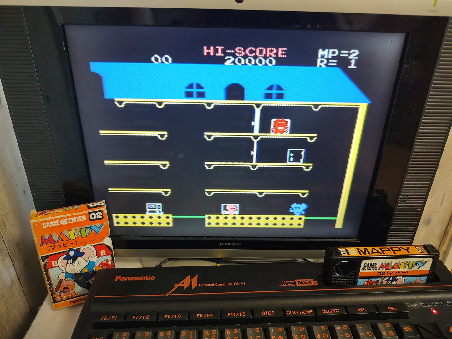 MAPPY for MSX /Game Cartrigde only/NTSC-J working-f0808-