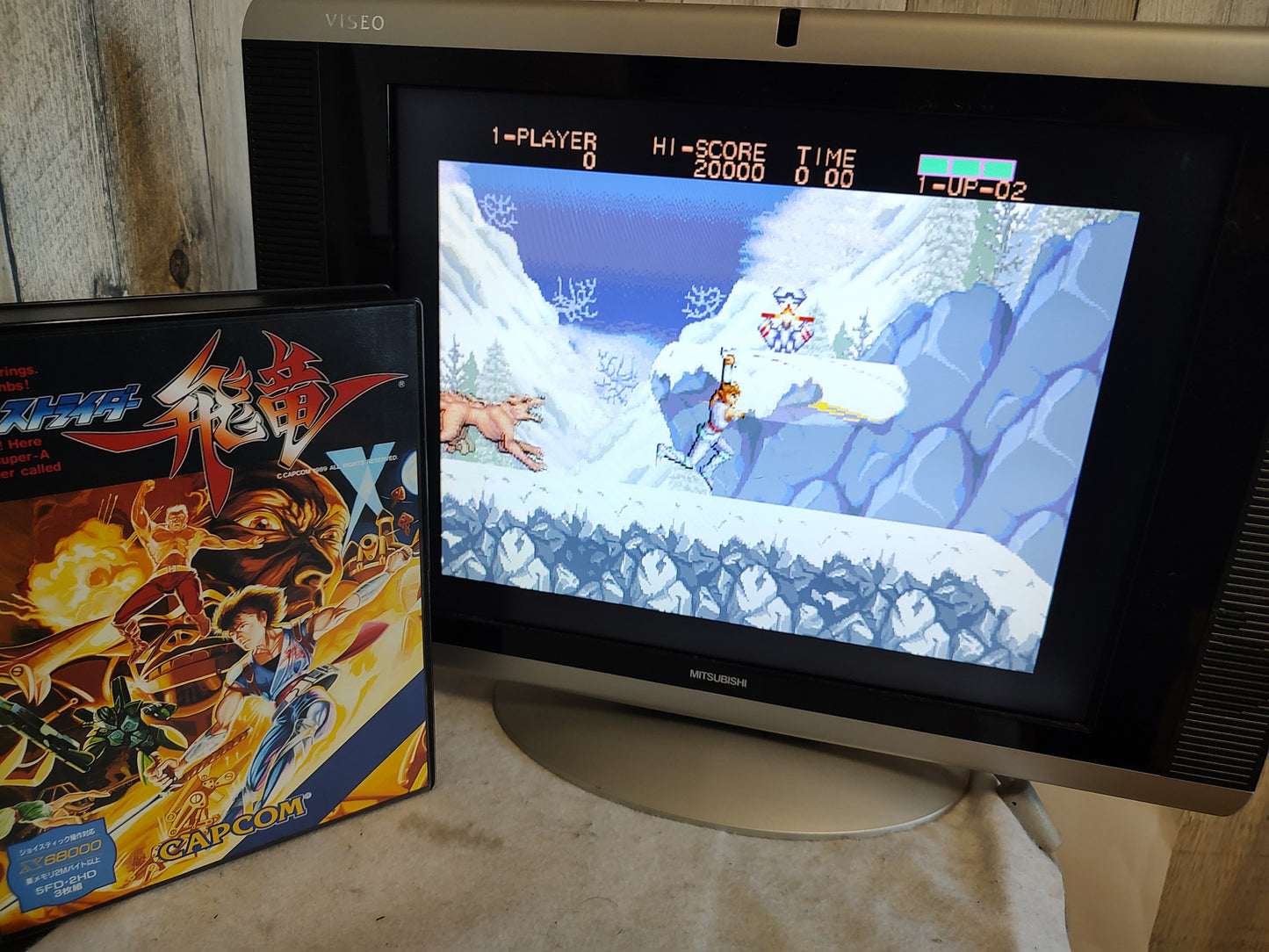 STRIDER HIRYU SHARP X68000 Game Japan set/Gamedisk,manual,Boxed tested-g0813-