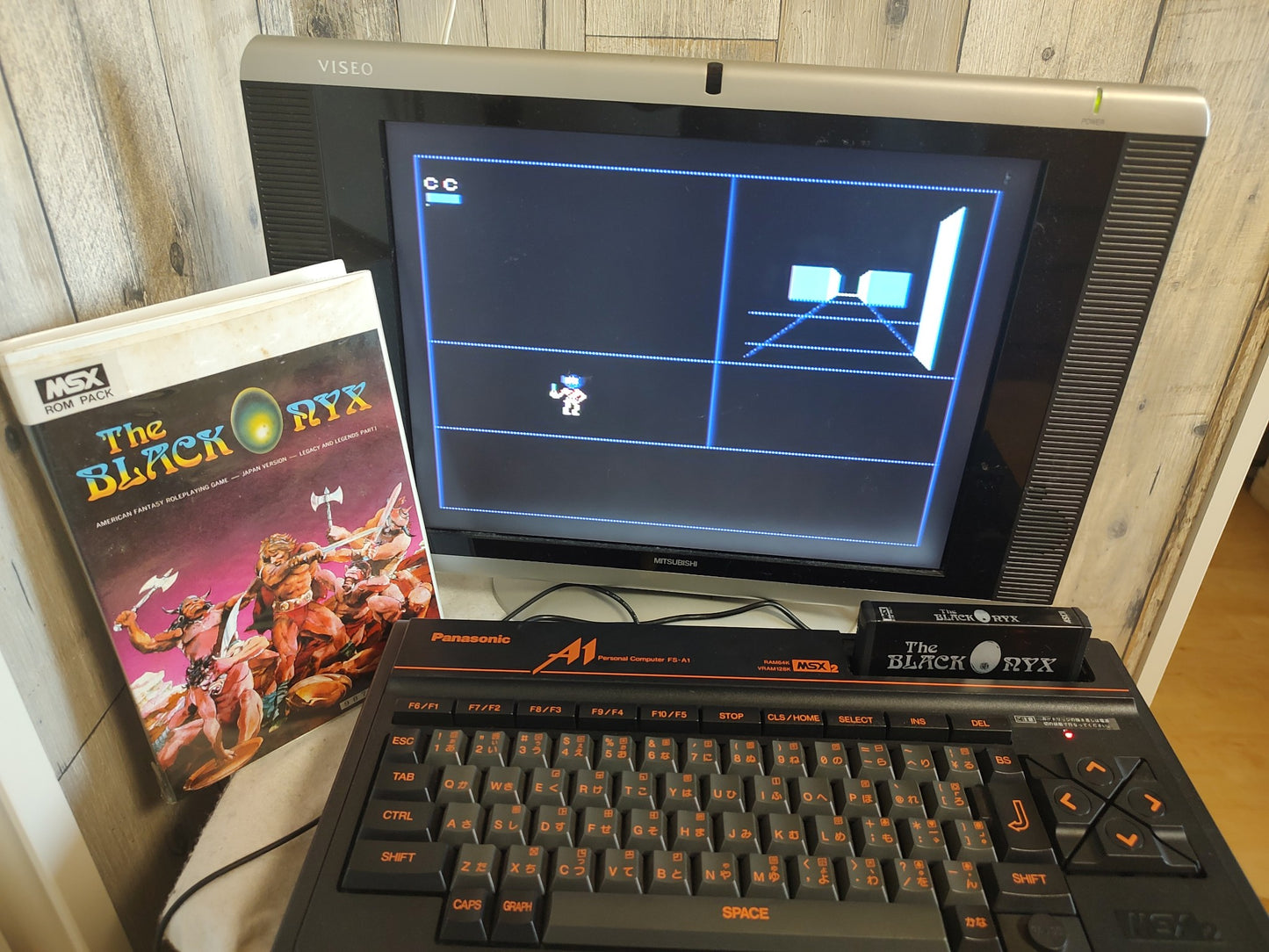 The BLACK ONYX for MSX /Game Cartrigdem, Manual Box set /NTSC-J working-f0819-