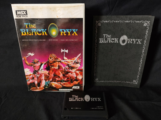 The BLACK ONYX for MSX /Game Cartrigdem, Manual Box set /NTSC-J working-f0819-