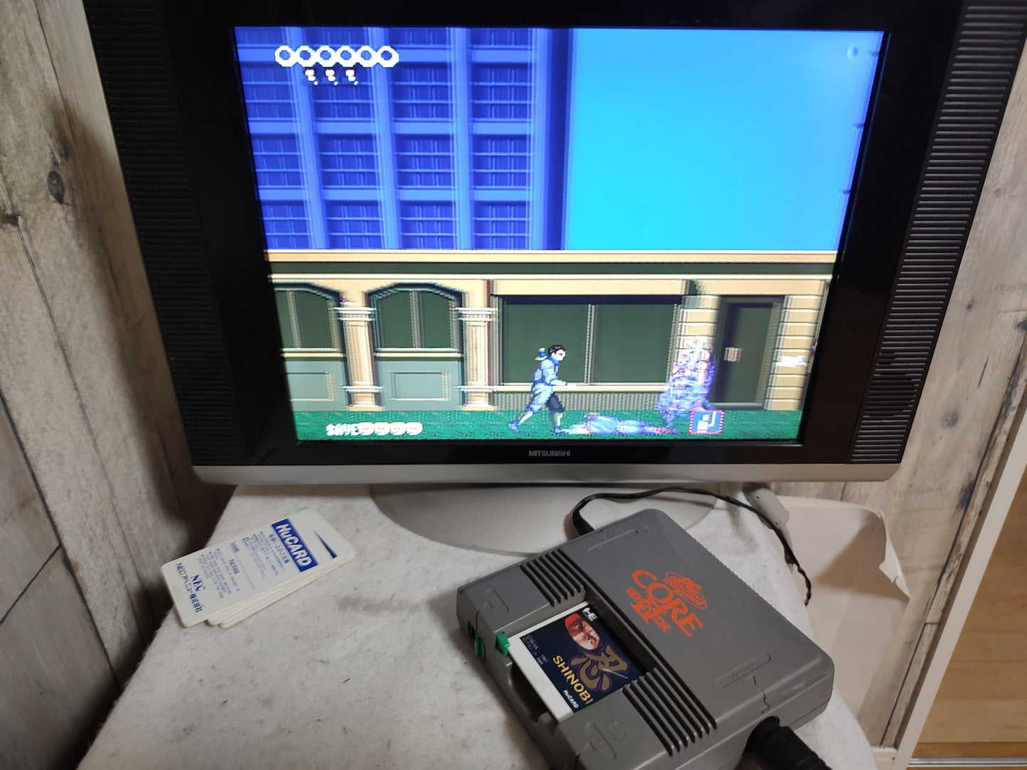 Shinobi NEC PC Engine TurboGrafx-16 PCE game, Working-g0921-