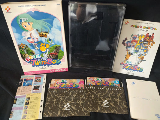 Detana TwinBee Stinger SHARP X68000 Game w/Manual, Box, Working-g1007-