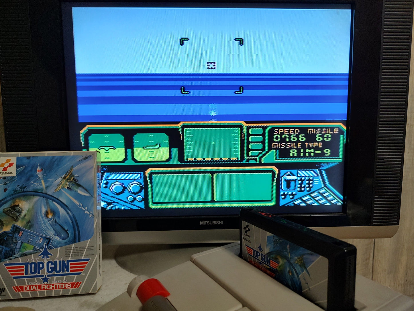 Top Gun Dual Fighters Nintendo Famicom NES Cart,Manual,Boxed set, working-g1012-