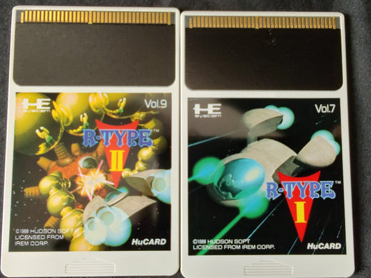 R-TYPE Part1 and Part2 set NEC PC Engine TurboGrafx-16 PCE games, Working-g1023-
