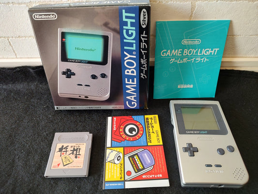 Nintendo Game boy Light Silver color console MGB-101, w/Manual, Box set-g1114-