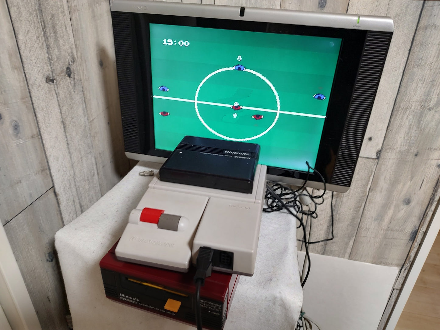 Nintendo Famicom Disk System(HVC-022) Console,RAM Adapter set, Working-g1225-