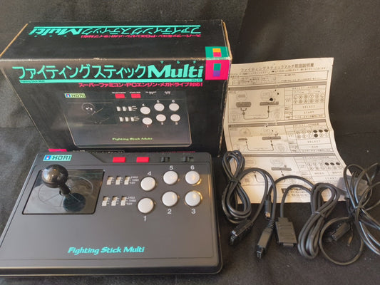 Hori Arcade Fighting Stick Multi for SNES, PC Engine, Megadrive Boxed set-h0113-