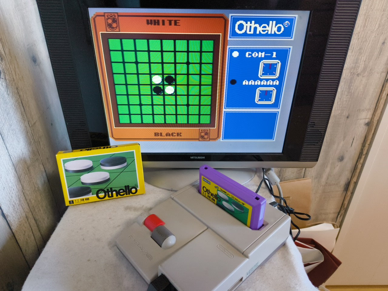 Othello Nintendo Famicom FC Cartridge w/Manual, Box Japan-h0118-