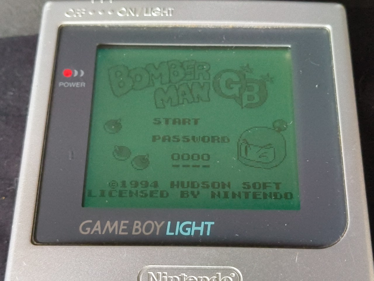 Nintendo Gameboy Light silver color console HGB-101 and Game set, working-h0122-