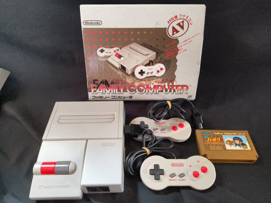Nintendo New (AV) Famicom (NES2) Console,2 Pads and Games set, Working-h0122-
