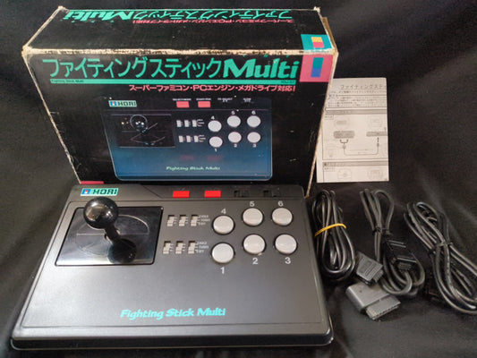 Hori Arcade Fighting Stick Multi for SNES, PC Engine, Megadrive Boxed set-h0122-