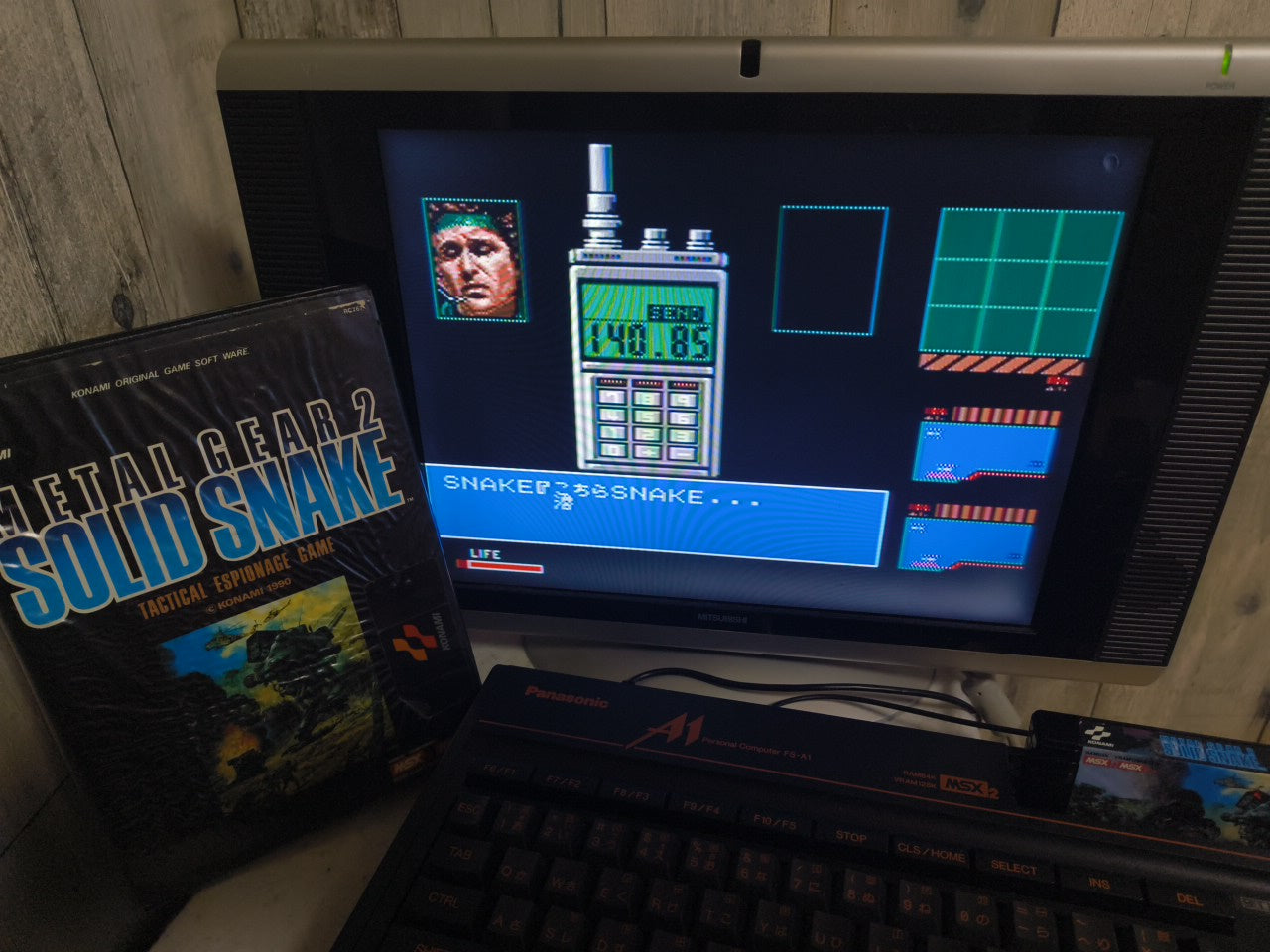 METAL GEAR 2 SOLID SNAKE MSX MSX2 Game cartridge, w/Manual, Box, Working -h0130-