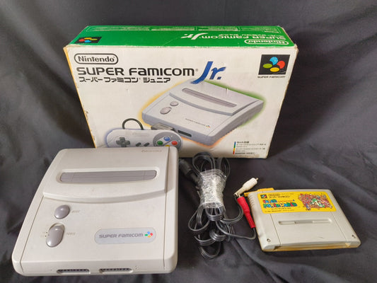Nintendo Super Famicom Jr. (SNES) Console w/AV cable, Game, Box, Working-h0205-1