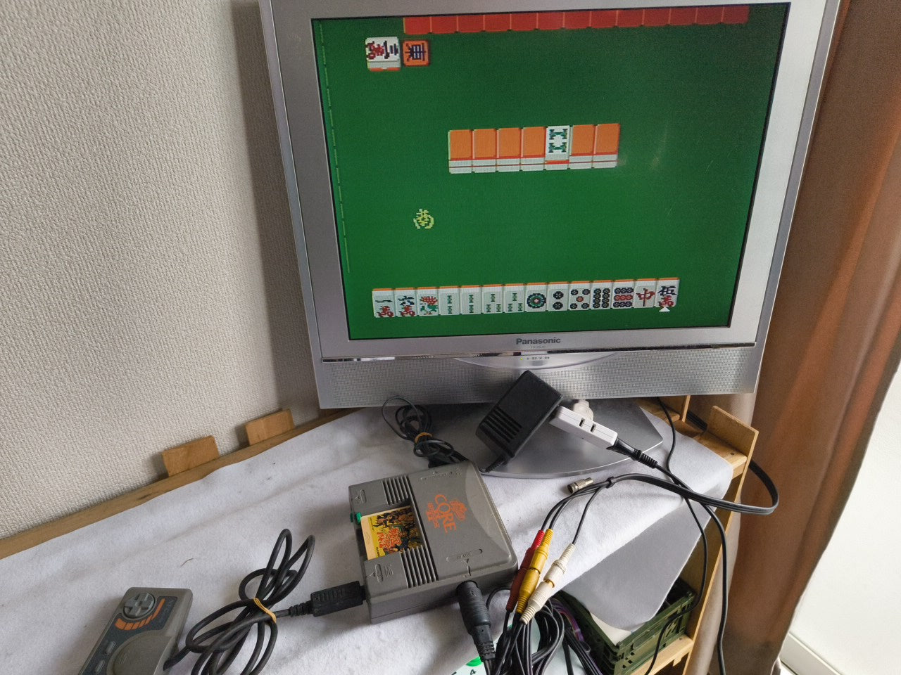 NEC PC Engine Coregrafx2 Console PI-TG7, Pad, PSU, AV cable, Game,working-h0212-