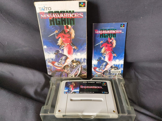 Ninja Warriors Again Super Famicom SFC, w/Manual, Box, Working Japan-h0217-
