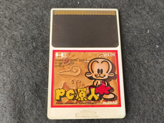 PC GENJIN NEC PC Engine TurboGrafx-16 PCE Hu-card Game, Working Japan-h0220-