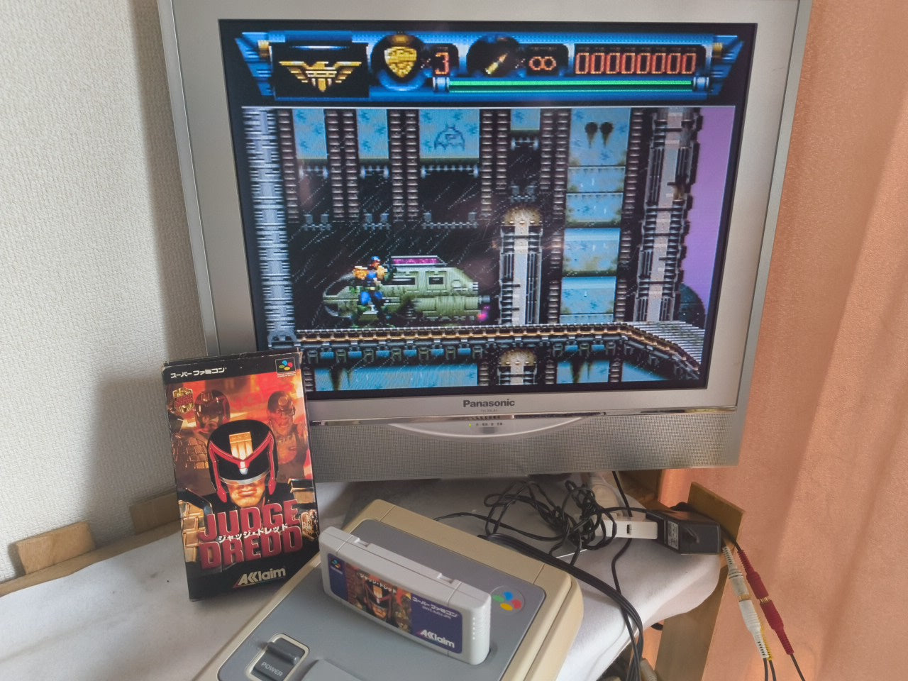 JUDGE DREDD Super Famicom SFC, w/Manual, Box, Working Japan-h0221-