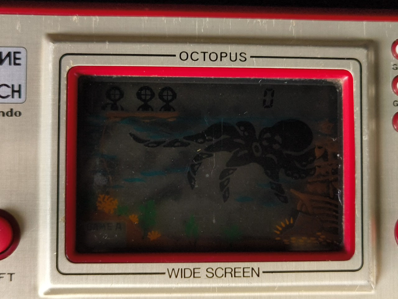 Vintage Nintendo Game & Watch Octopus OC-22 Handheld game /tested-h0307-