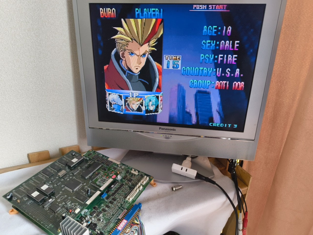 TAITO Psychic Force EX JAMMA Arcade Game PCB system Board set, working-h0314-