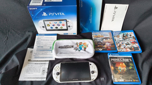 SONY PS Vita PCH-2000 Glacier White Console 1GB, w/Manual Box set,Working-h0317-