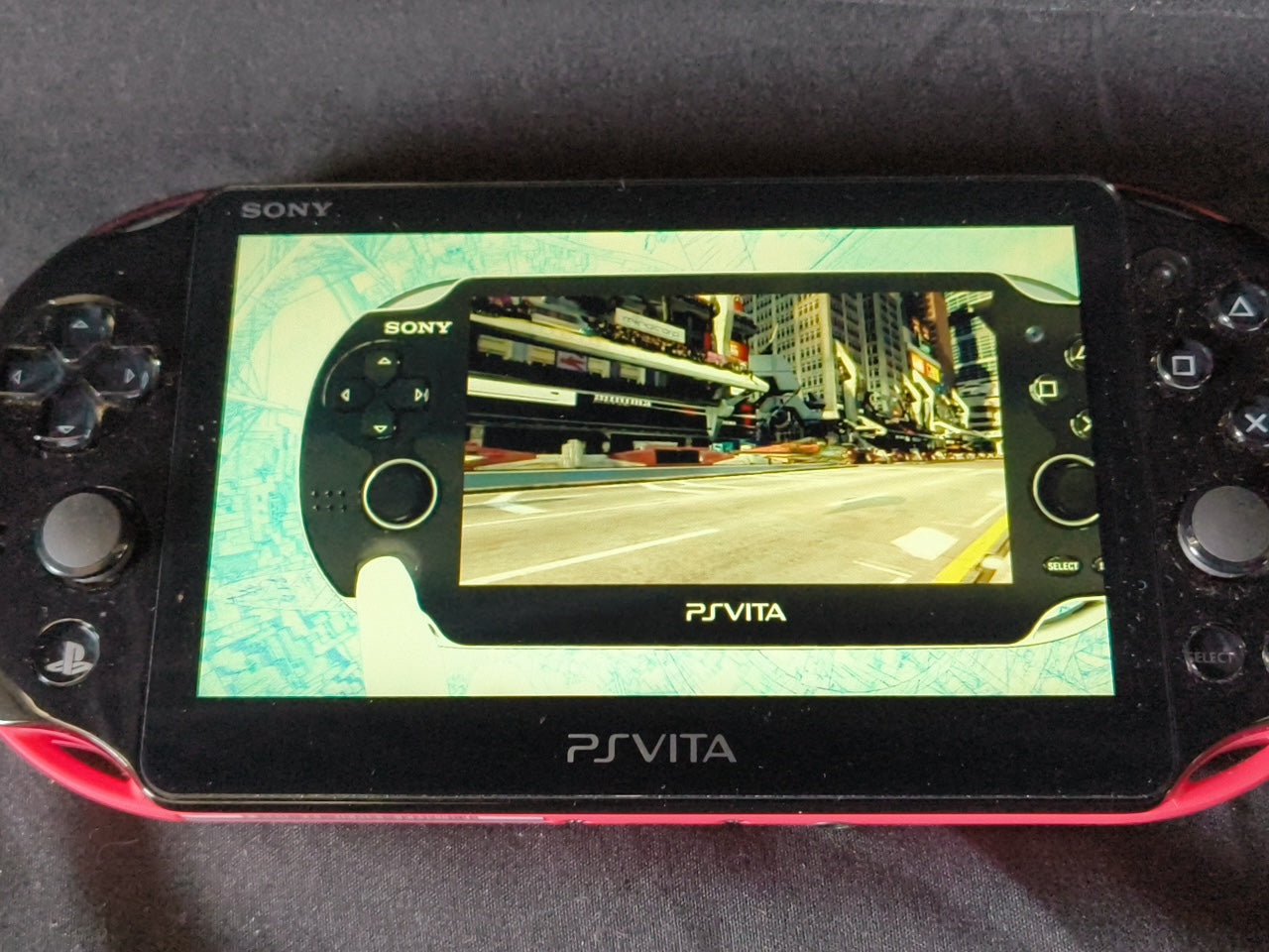 SONY PS Vita PCH-2000 ZA15 Pink Black Console/ Working, No charger-h0321-
