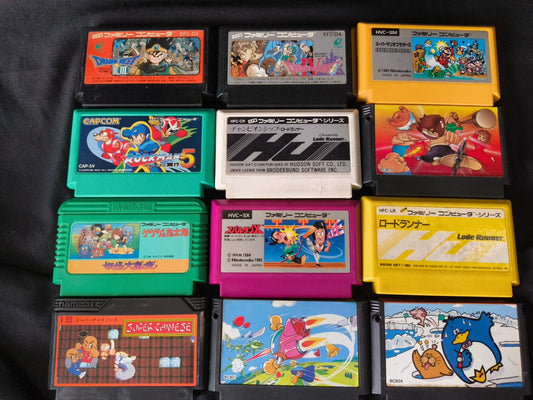 Wholesale lots of 12 Nintendo Famicom FC NES Game Cartridges set-h0324-