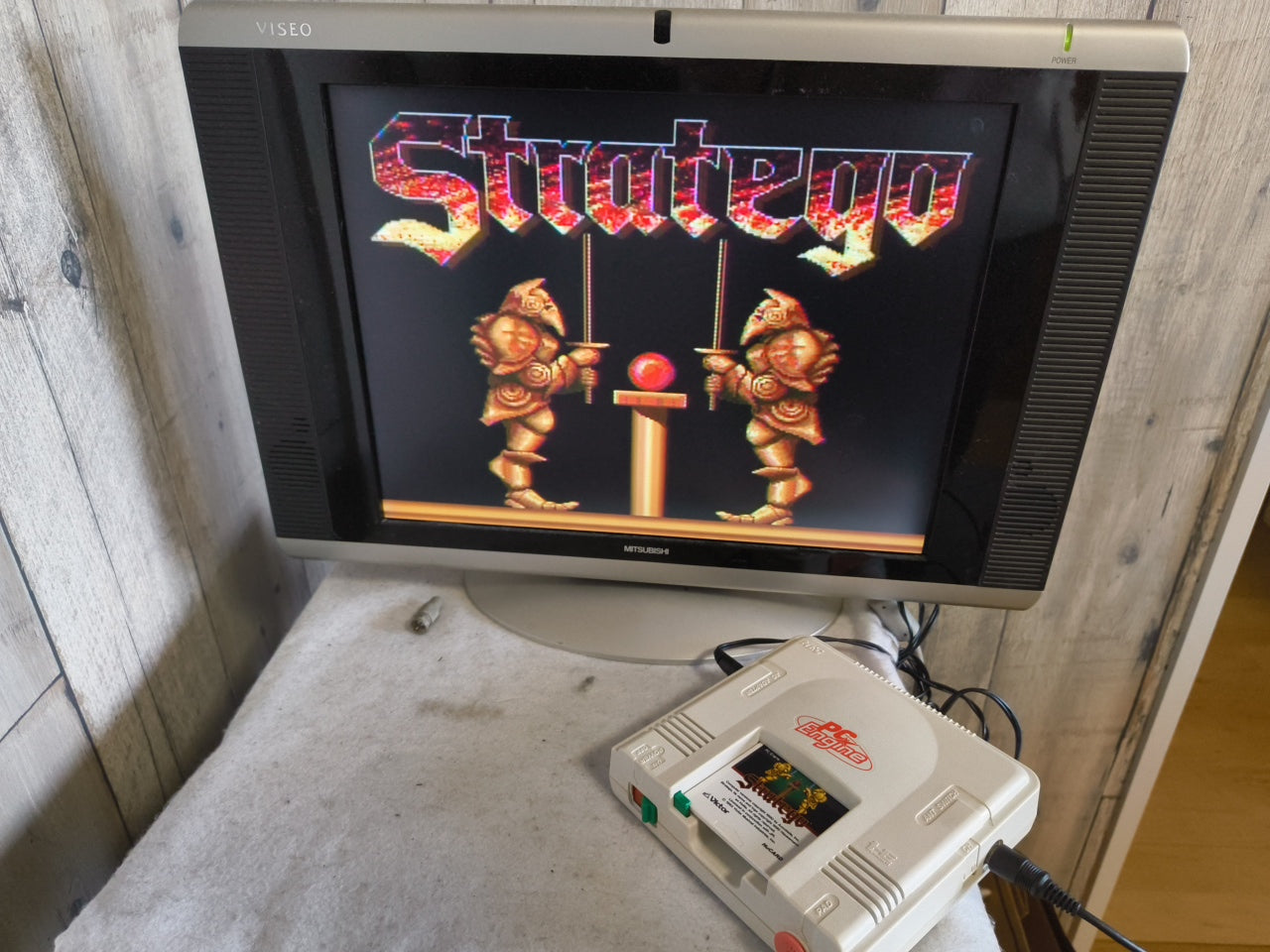 NEC PC Engine white Console (TurboGrafx-16) ,Pad, PSU, Game, Box set-h0330-