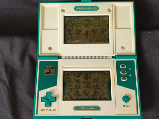 Used Nintendo Game & Watch GREEN HOUSE Multi Screen concole, working-h0331-