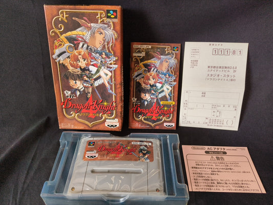 Dragon Knight 4 Super Famicom SFC Game, w/Manual, Box, Working Japan-h0407-