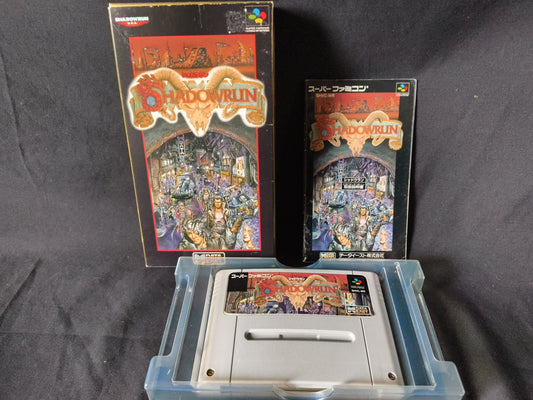 Shadowrun JP Ver. Super Famicom SFC, w/Manual, Box set, Japan, Working-h0410-