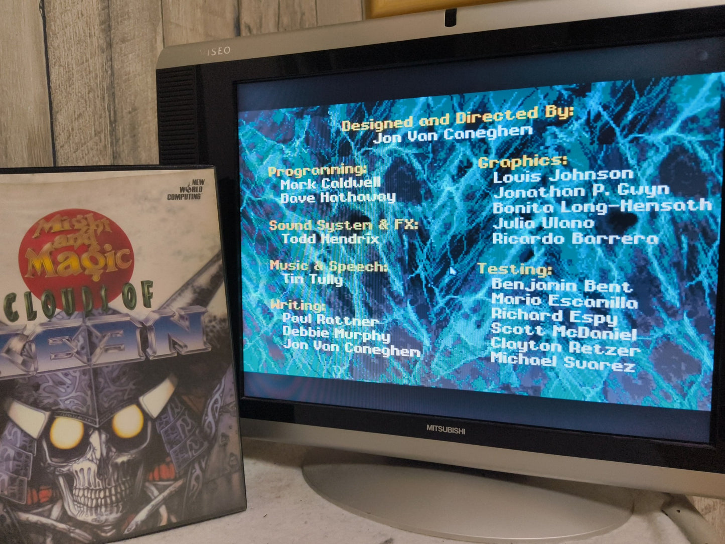 Might and Magic Clouds of XEEN FM TOWNS / MARTY Game disk, Manual, Box set Japan