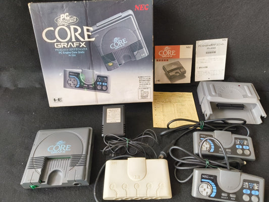 NEC PC Engine Coregrafx Console PI-TG3 TurboGrafx16, w/Manual, Pads, Box-h0412-