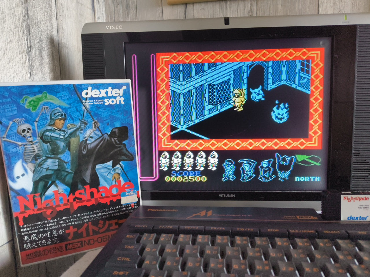 Nightshade MSX/MSX2 Game Cartridge, Manual and Boxed set, Working Japan-h0415- - Hakushin Retro Game shop