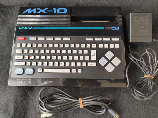 Defective CASIO MSX MX-10 Personal Computer, PSU and RF cable set, Japan-h0420-