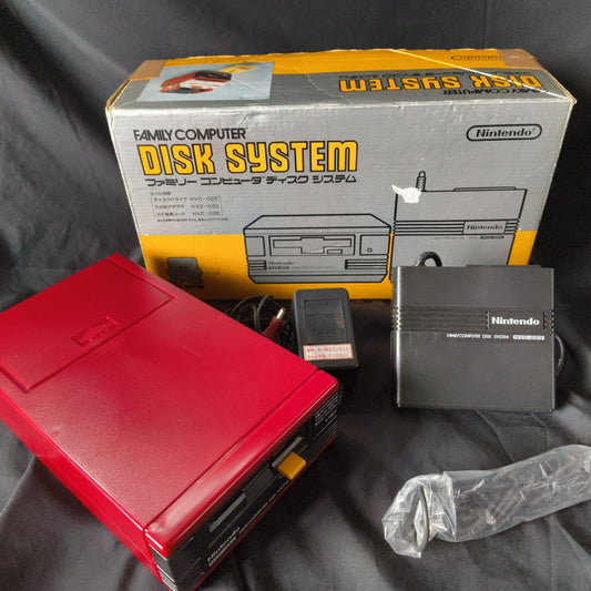 Nintendo Famicom Disk System(HVC-022) Console,RAM Adapter set, Working-h0428-
