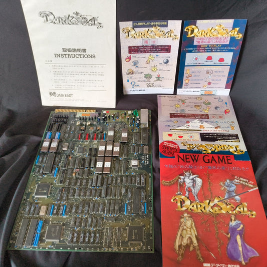 DARK SEAL /Gate of Doom Arcard JAMMA Board and Instruction cards set Japan-h0507